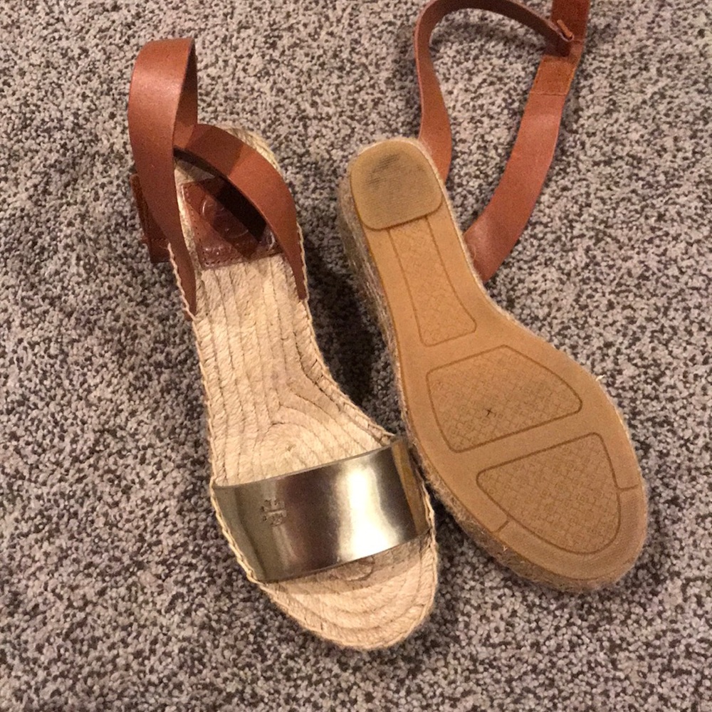 Tory Burch wedge espadrille sandal size 6.5